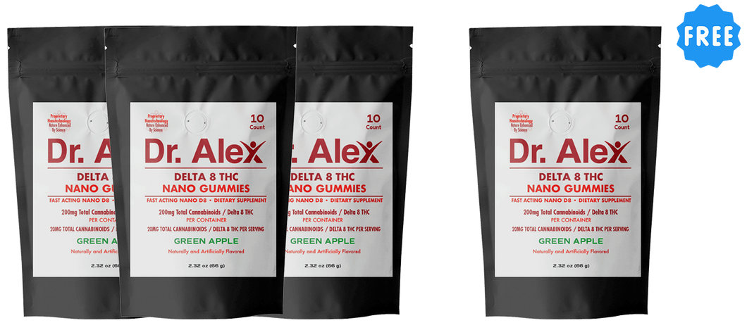 Dr. Alex Delta 8 THC Nano Gummies Buy 3 Get 1 Free