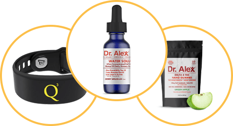 Pack of 4 Gummies, 600 CBD Oil, Vagus Patches - Dr. Alex Loyd